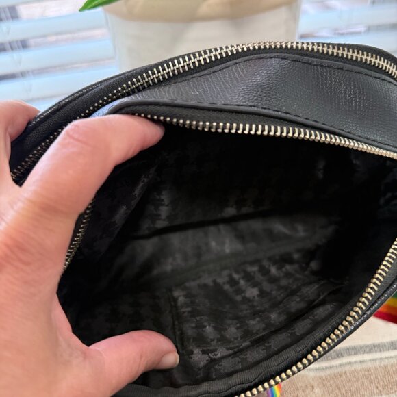 KARL LAGERFELD PARIS MAYBELLE CAMERA CROSSBODY BAG RAINBOW STRIPE STRAP CASUAL - Picture 11 of 16